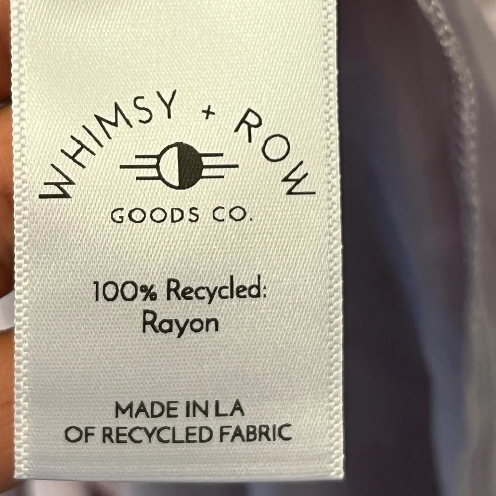 ☑️ Whimsy + Row Samantha Lavendar Purple Button Midi Dress - Picture 14 of 15